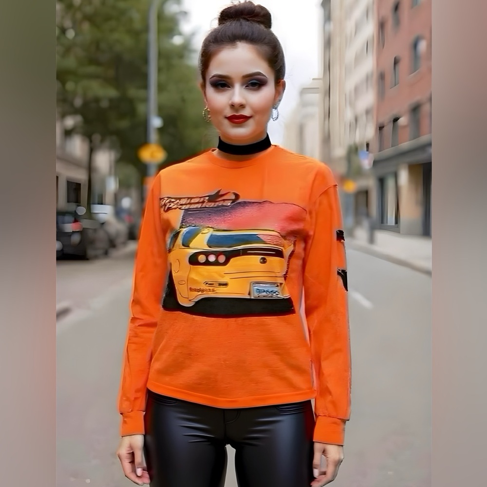 Rare* 666 MPH Broken Promises Long Sleeve Orange NWOT